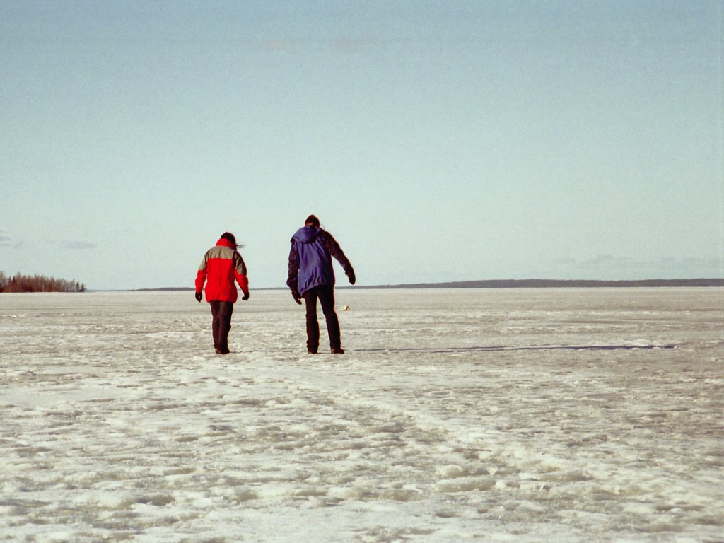 Nic And Pete On Frozen Lake